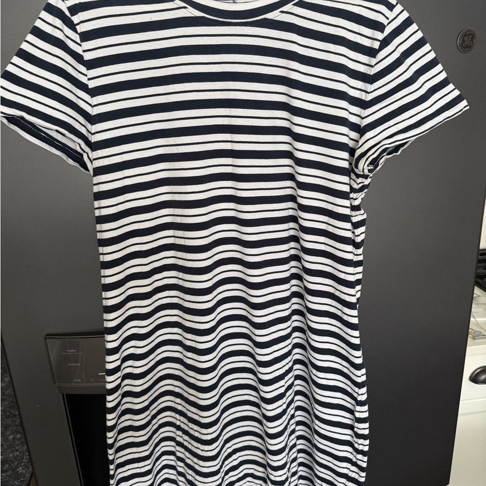 Striped Navy & White T-Shirt Dress